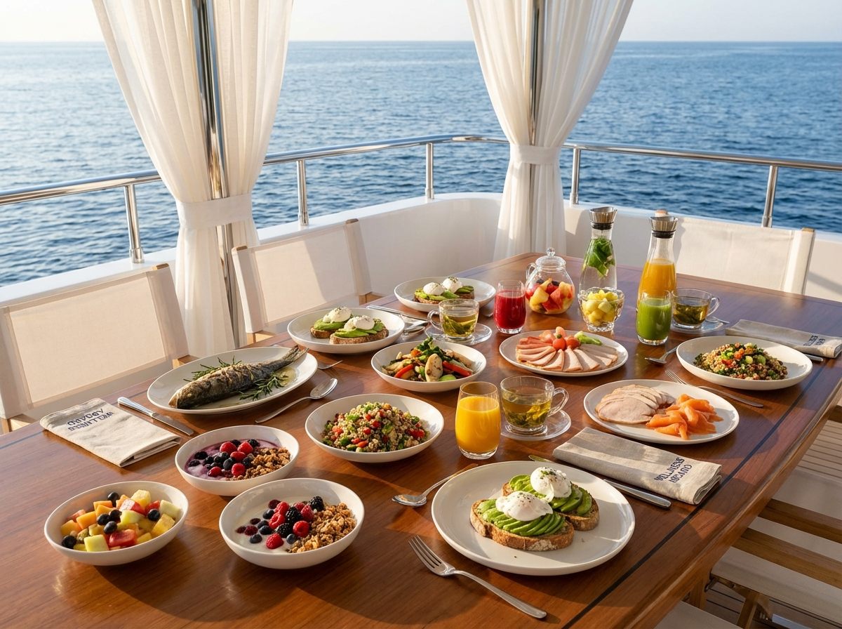 Seafarer's Wellness — a bright wellness spread on deck